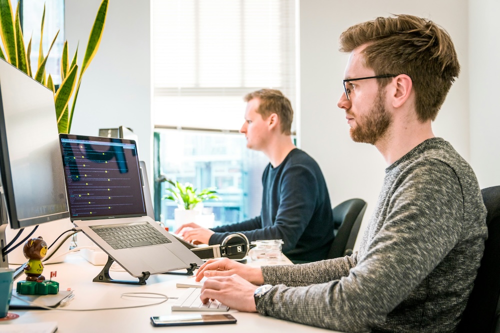 Development team working
